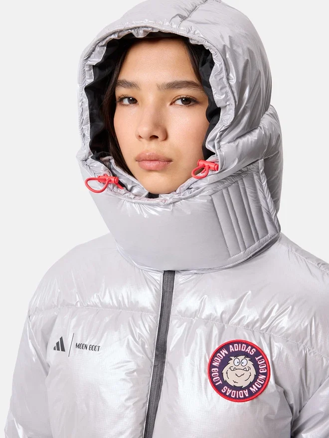 Adidas X Moon Boot Silver Puffer Jacket Adidas X Moon Boot Silver Puffer Jacket
