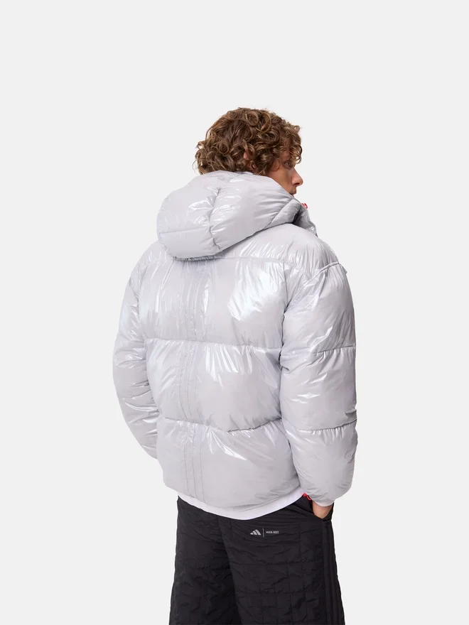 Adidas X Moon Boot Silver Puffer Jacket Adidas X Moon Boot Silver Puffer Jacket