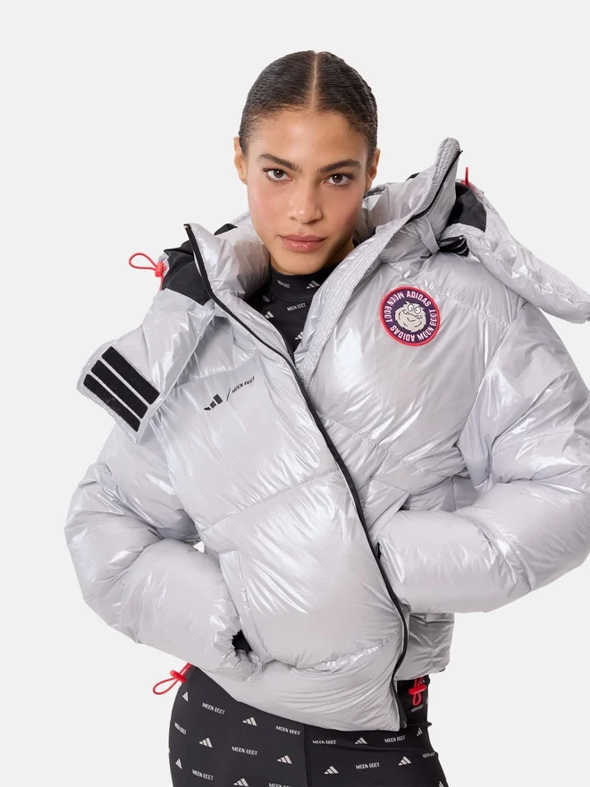 Adidas X Moon Boot Silver Puffer Jacket Adidas X Moon Boot Silver Puffer Jacket