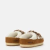 Evx Brown Shearling Mules Evx Brown Shearling Mules