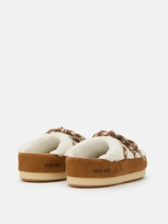 Evx Brown Shearling Mules