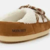 Evx Brown Shearling Mules Evx Brown Shearling Mules