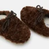 Evx Dark Brown Curly Mules