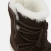 Evx Dark Brown Suede & Shearling Boots