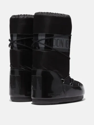 Icon Glance Black Satin Boots