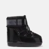 Icon Low Glance Black Satin Boots
