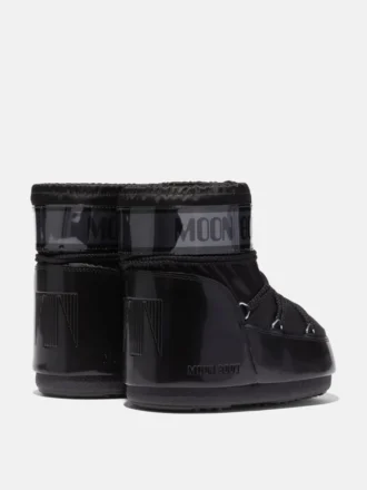 Icon Low Glance Black Satin Boots