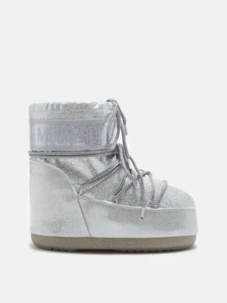 Icon Low Silver Glitter Boots