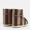 Jacquemus + Moon Boot Icon Low Beige Striped Felt Boots