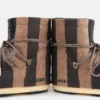 Jacquemus + Moon Boot Icon Low Beige Striped Felt Boots