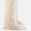 Jacquemus + Moon Boot Icon Yeti High White Faux-Fur Boots