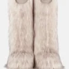 Jacquemus + Moon Boot Icon Yeti High White Faux-Fur Boots