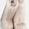 Jacquemus + Moon Boot Icon Yeti High White Faux-Fur Boots