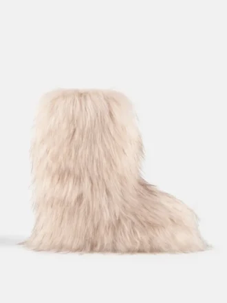 Jacquemus + Moon Boot Icon Yeti Mid Cream Boots