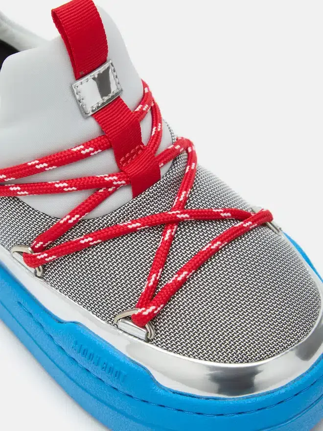 Junior Park Low Lace Silver Space Race Sneakers Junior Park Low Lace Silver Space Race Sneakers