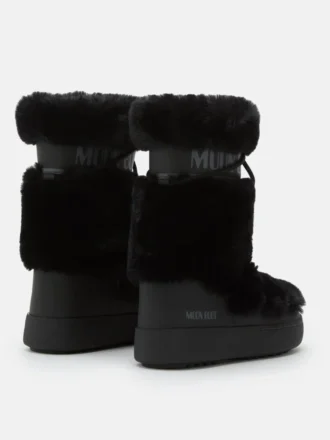 Ltrack Black Faux-Fur High Boots