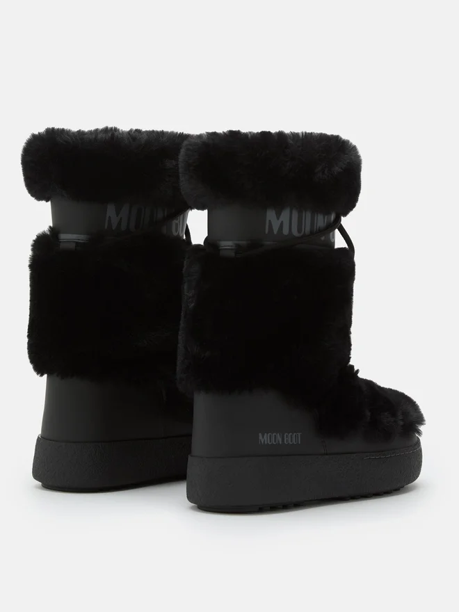 Ltrack Black Faux-Fur High Boots Ltrack Black Faux-Fur High Boots