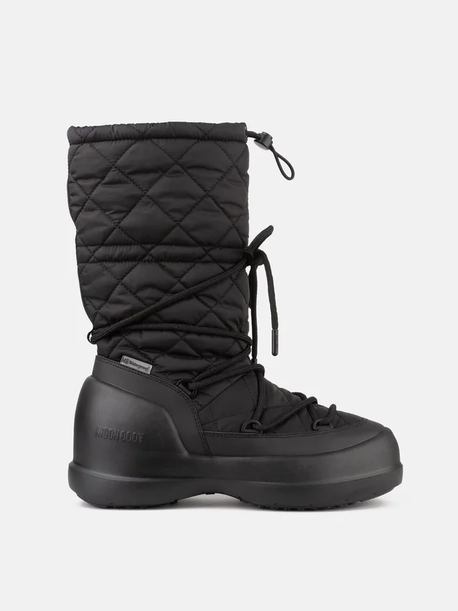 Mezzaluna Black Quilted High Boots Mezzaluna Black Quilted High Boots