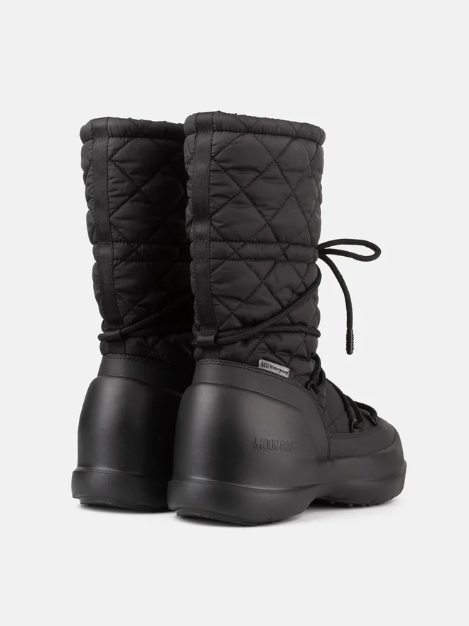 Mezzaluna Black Quilted High Boots Mezzaluna Black Quilted High Boots