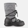 Mezzaluna Grey Quilted High Boots