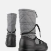 Mezzaluna Grey Quilted High Boots