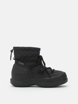 Mezzaluna Mid Black Quilted Boots