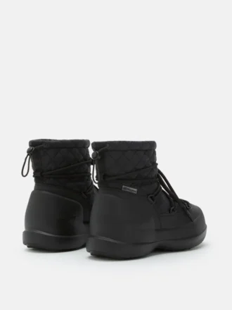 Mezzaluna Mid Black Quilted Boots