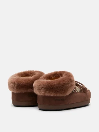 Moon Boot X Guest in Residence Evx Chalet Cocoa Faux Fur Mules