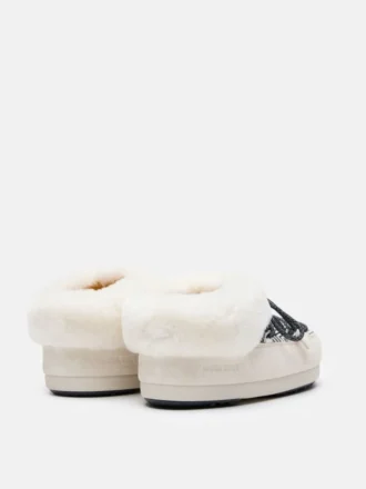 Moon Boot X Guest in Residence Evx Chalet White Sand Faux Fur Mules