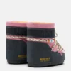 Moon Boot X Guest in Residence Icon Low Grey & Rose Beaded Suede Boots