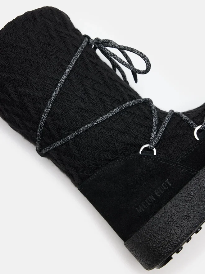 Moon Boot X Guest in Residence Ltrack Black Knit Boots Moon Boot X Guest in Residence Ltrack Black Knit Boots