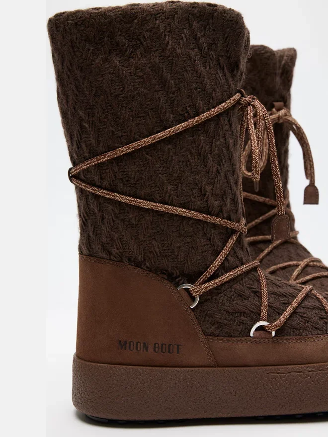 Moon Boot X Guest in Residence Ltrack Cocoa Knit Boots Moon Boot X Guest in Residence Ltrack Cocoa Knit Boots