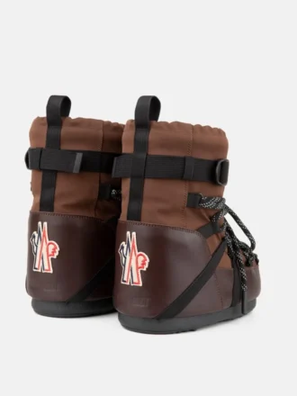 Moon Boot X Moncler Grenoble Icon Low Mocha Brown Boots
