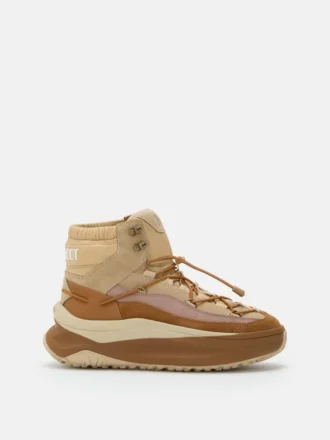 Moon247 Brown Xlace Mid Sneakers