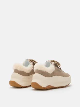 Moon247 City Beige Shearling Sneakers