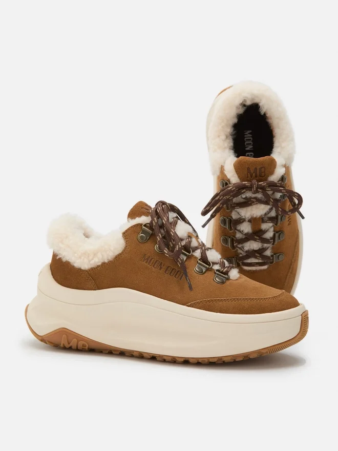 Moon247 City Brown Shearling Sneakers Moon247 City Brown Shearling Sneakers