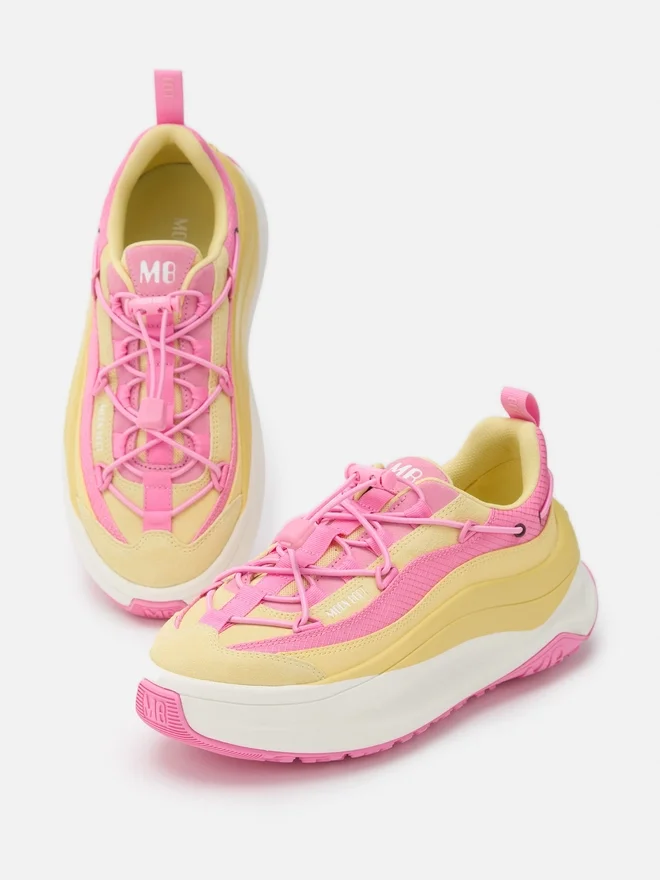 Moon247 Xlace Yellow & Pink Sneakers Moon247 Xlace Yellow & Pink Sneakers