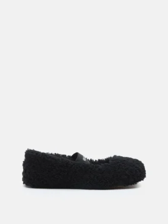 Shearling Black Ballerinas