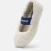 Shearling White Ballerinas
