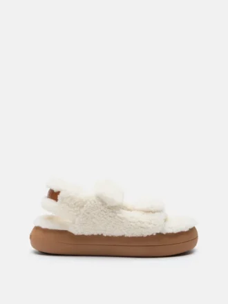 Shearling White Sandals