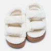 Shearling White Sandals